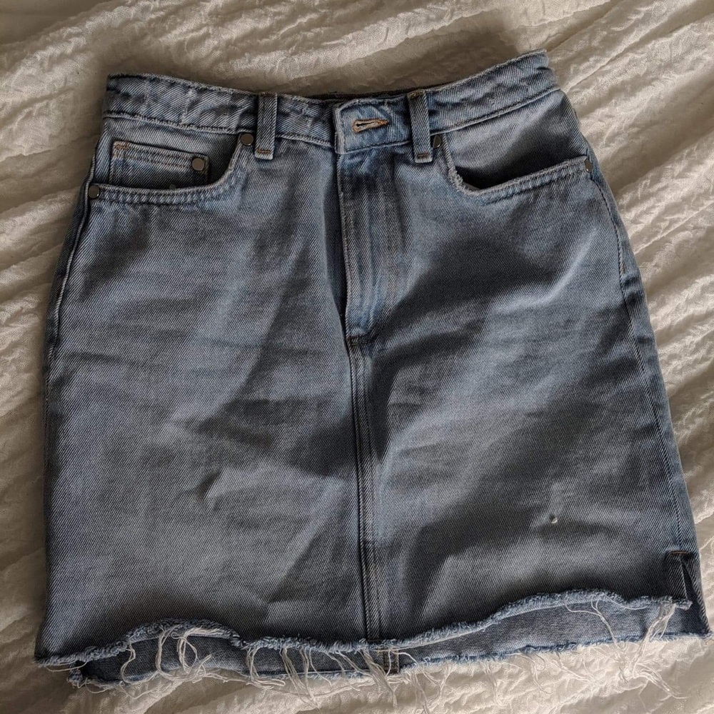 Denim high waisted skirt